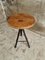 Industrial Oak Side Table with Iron Legs 1