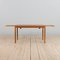 Rectangular Teak Table with 2 Hidden Extension Leaves by Henning Kjaernulf, Denmark, 1960s 5