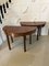 Antique George III Mahogany Demi Lune Console Tables, Set of 2 1