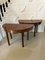 Antique George III Mahogany Demi Lune Console Tables, Set of 2, Image 1