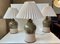 Vintage Scandinavian Glazed Table Lamps with Stripes, Set of 3 1