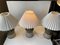 Vintage Scandinavian Glazed Table Lamps with Stripes, Set of 3 5