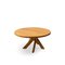 5-Legged Round Dining Table T21d by Pierre Chapo, 1980s, Image 2