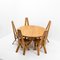 5-Legged Round Dining Table T21d by Pierre Chapo, 1980s, Image 3