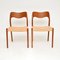 Dänische Vintage Teak 71 Stühle von Niels Moller, 2er Set 3