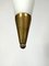 Mid-Century Brass and Triplex Opaline Glass Pendant Lamp from Stilnovo 7