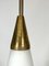 Mid-Century Brass and Triplex Opaline Glass Pendant Lamp from Stilnovo, Image 5