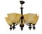 Danish Five-Arm Chandelier in Brass, Image 1