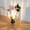Large Art Deco Metal and Smoked Glass Wall Lamp, 1960s 8