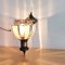 Große Art Deco Wandlampe aus Metall & Rauchglas, 1960er 5