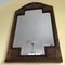 Art Deco Bevelled Crystal Mirror with Wooden Oak Frame, 1920s, Image 1