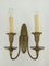 Lampade da parete a doppio braccio in ottone, Regno Unito, set di 2, Immagine 2