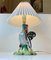 Lampada da tavolo a forma di gallo in ceramica, Italia, anni '50, Immagine 1