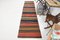 Tapis Kilim Runner Rayé en Laine 1