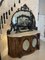 Antique Victorian Burr Walnut and Carved Mirror Credenza 3