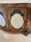 Aparador victoriano antiguo de madera nudosa de nogal y espejo tallado, Imagen 5