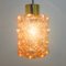 Mid-Century Modern Amber Bubble Glass Pendant or Ceiling Lamp by Helena Tynell for Limburg, Germany, 1960s 4