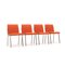 Chairs in Red Fabric by Gianni Moscatelli for Formanova, 1970s, Set of 4 4