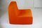 Space Age Armchair in Foam and Orange Jersey, 1970, Image 4