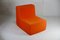 Space Age Armlehnstuhl aus Schaumstoff und Orangefarbenem Jersey, 1970 5