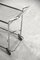 Vintage Art Dèco Tubular Steel Chrome Plated and Glass Bar Cart, 1950s 2