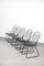 Minimalistischer skandinavischer moderner Mid-Century Stuhl aus schwarzem Draht, 1960er, 5er Set 4