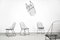 Minimalistischer skandinavischer moderner Mid-Century Stuhl aus schwarzem Draht, 1960er, 5er Set 3