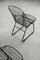 Scandinavian Mid-Century Modern Minimalist Black Wire Prototype Chair, 1960s, Set of 5 8