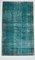 Vintage Rug in Deep Water Green, Image 1