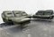 Space Age Ledersofa Set, 1970er, 3er Set 1