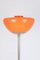 Lampadaire en Chrome avec Abat-Jour en Verre Orange, 1970s 5