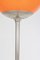 Floor Lamp in Chrome with Orange Glass Shade, 1970s, Image 3