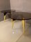 Rotondo Table in Polished Solid Brass and Bronzed Glass 5