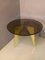 Rotondo Table in Polished Solid Brass and Bronzed Glass 9