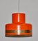 Lámpara colgante vintage en naranja de Vitrika, Imagen 8