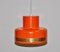 Vintage Pendant Lamp in Orange from Vitrika 1