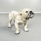 Italian Modern Beige & Black Ceramic Sculpture of Standing Bulldog, 1970s 1