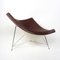 Mid-Century Modern Coconut Chair aus braunem Leder von George Nelson 6