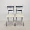Italienische Stühle aus Metall & Messing, 1960er, 2er Set 1