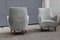 Armchairs in Gray Velvet Attributed to Gio Ponti, 1950s, Set of 2 4