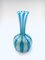 Vintage Kunstglas Murano Venini Latticino Zanficul Latice Filgree Vase, Italien, 1950er 10