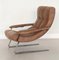 Mid-Century Italian Lounge Chair in Suede by Guido Bonzani for Tecnosalotto, 1970s 5