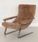 Mid-Century Italian Lounge Chair in Suede by Guido Bonzani for Tecnosalotto, 1970s 3