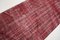 Vintage Wine Red Color Runner Rug 12