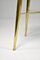 Italian Velvet and Brass Stool, 1950s 8