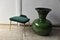 Italian Velvet and Brass Stool, 1950s, Image 11