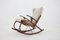 Wood and Boucle Rocking Chair, Czechoslovakia, 1950s, Image 2