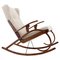 Wood and Boucle Rocking Chair, Czechoslovakia, 1950s, Image 1