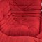 Rotes Alcantara Sofa und Sessel von Michel Ducaroy für Ligne Roset, 5er Set 13