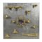 Henri Fernandez, Abstract Wall Decoration, Brass and Amethyst 1